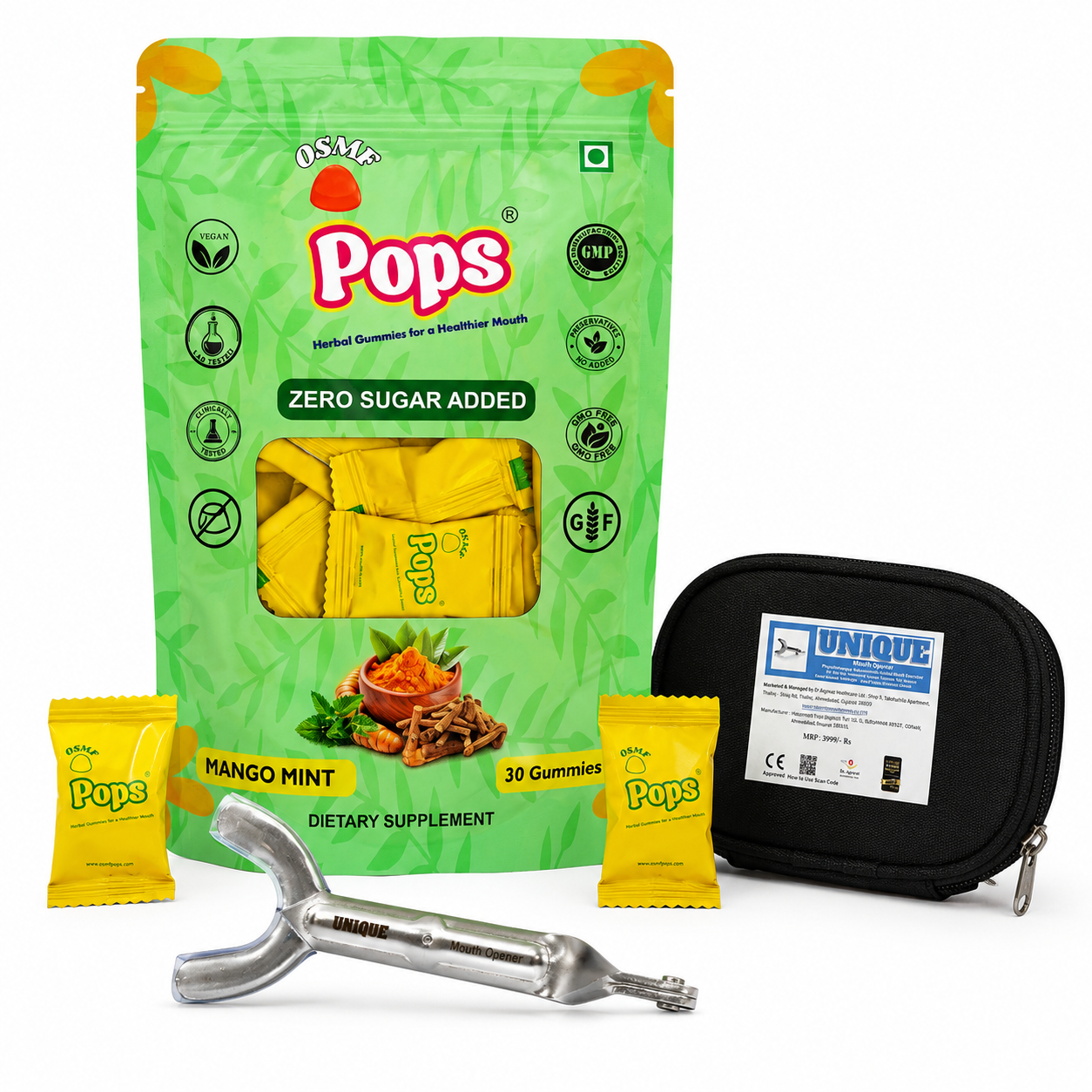 Mouth Opening Exercise Device and OSMF Pops Combo pack