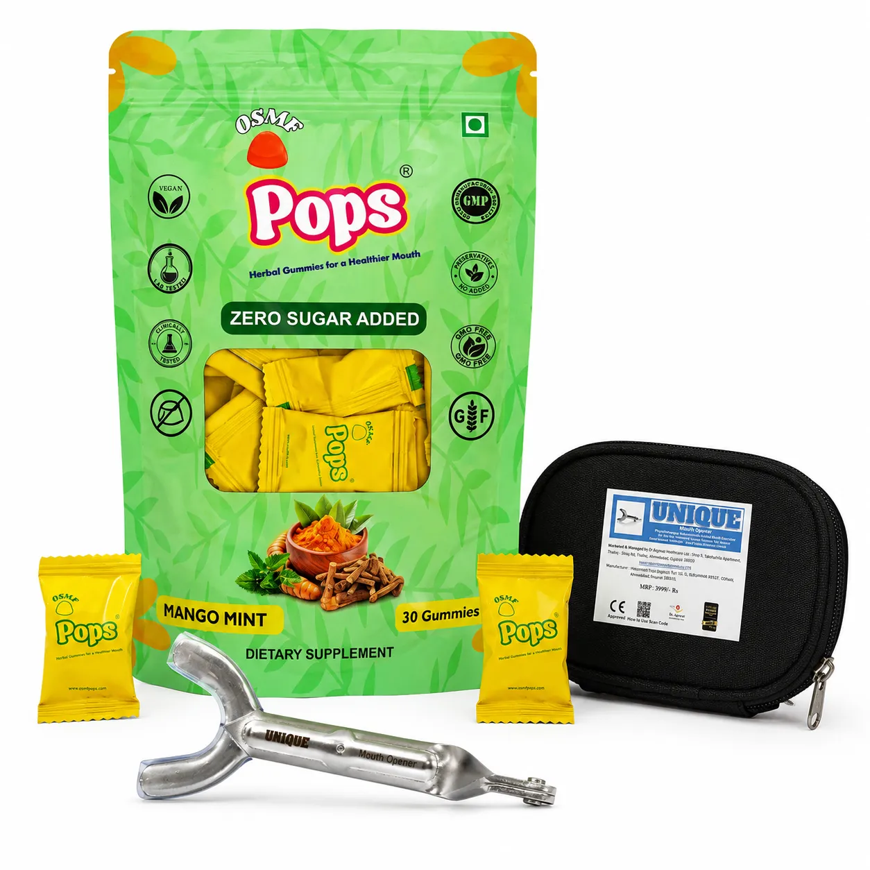 Mouth Opening Exercise Device and OSMF Pops Combo pack