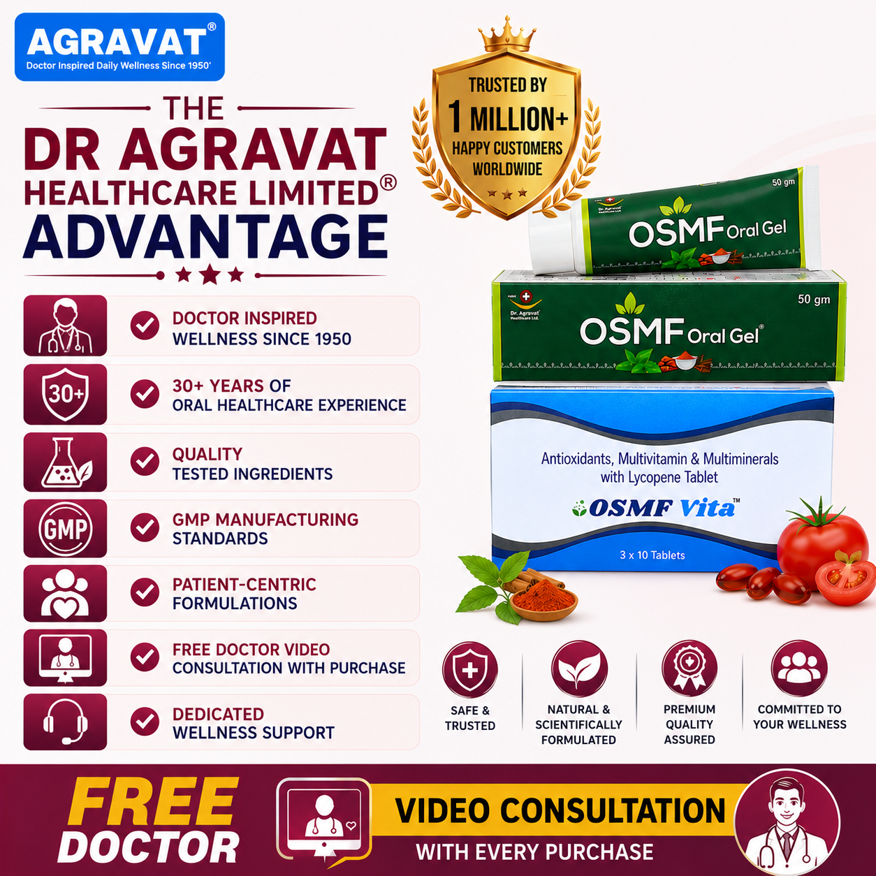 THE DR AGRAVAT HEALTHCARE LIMITED® ADVANTAGE OSMF Mouth Opening Treatment at home