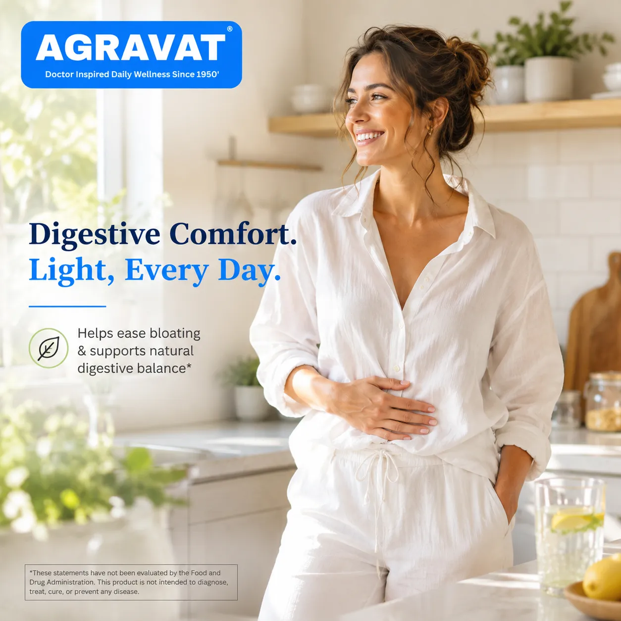3 Bloating Relief & Digestive Wellness AGRAVAT® Probiotic Supplement
