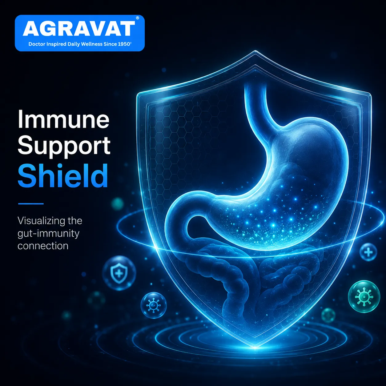 4 Immune Support Shield gut-immunity Probiotic AGRAVAT