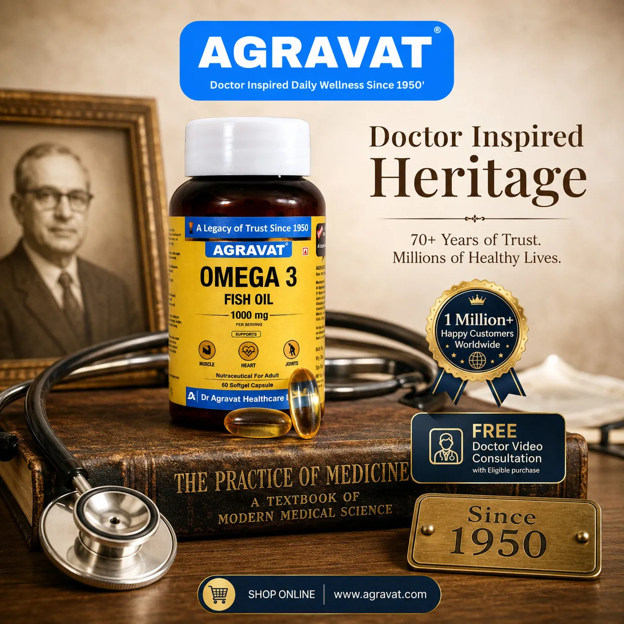 Doctor Inspired Heritage Omega 3 Fish Capsule AGRAVAT Ahmedabad Gujarat India_7