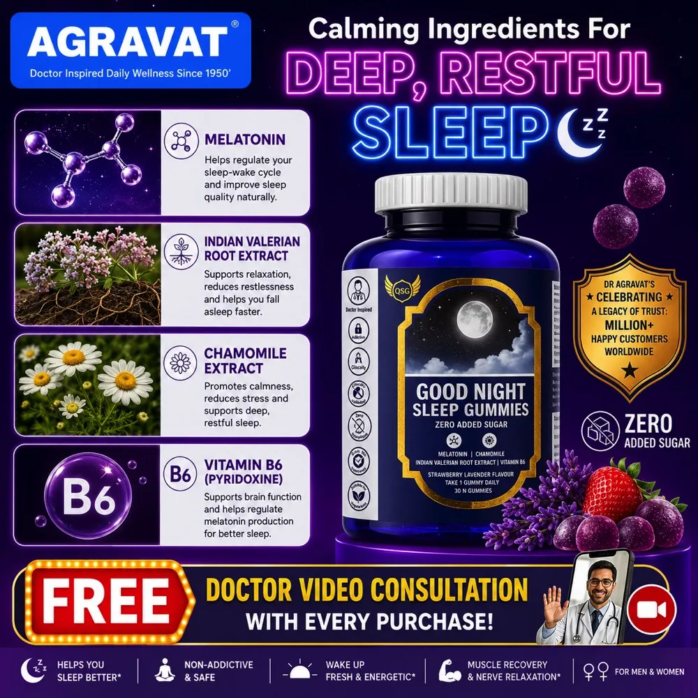 Ingredients AGRAVAT® Melatonin Good Night Sleep Gummies sugar Free, Chamomile Extract, VITAMIN B6.png