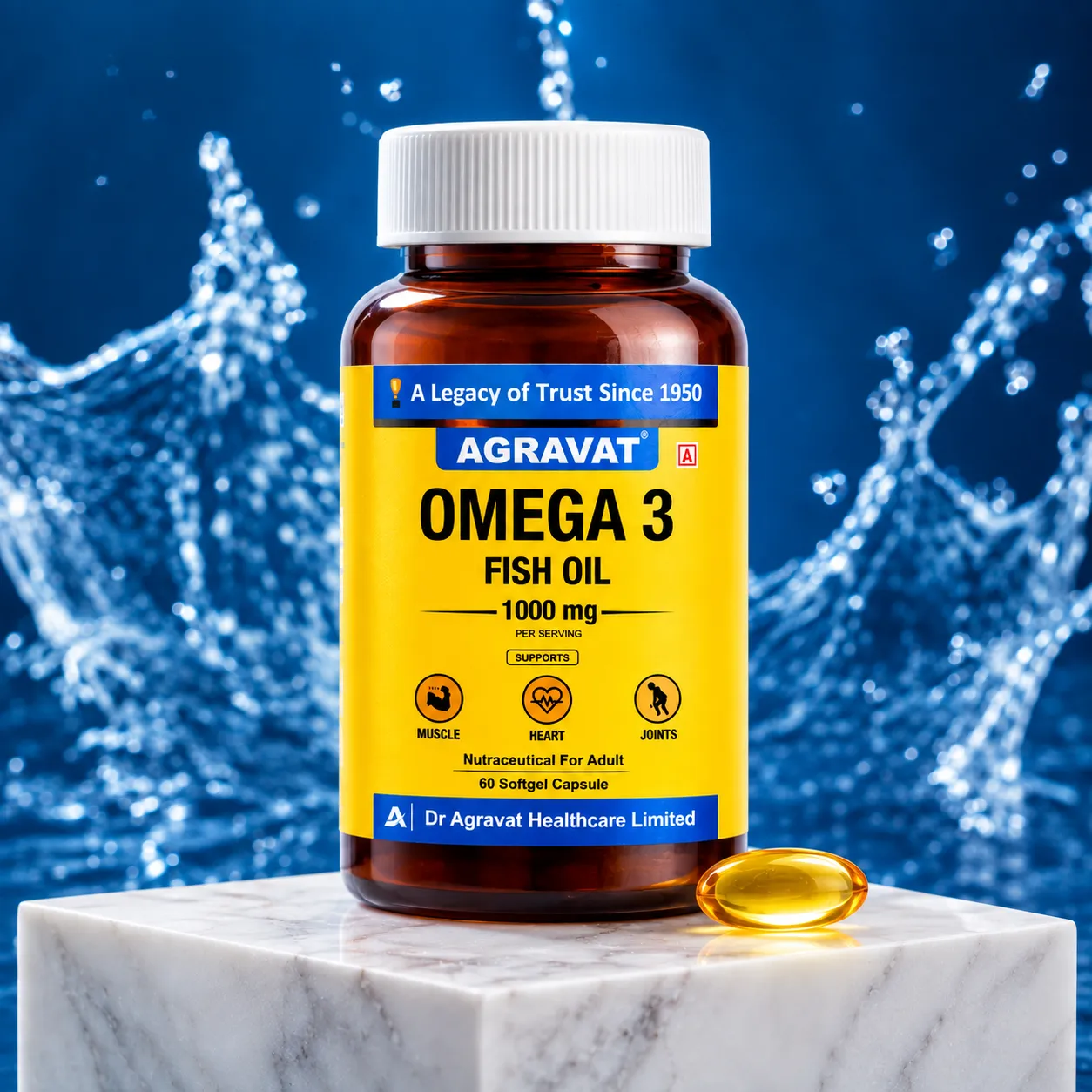 Omega 3 Fish Oil Capsule AGRAVAT Ahmedabad, Gujarat, India_1