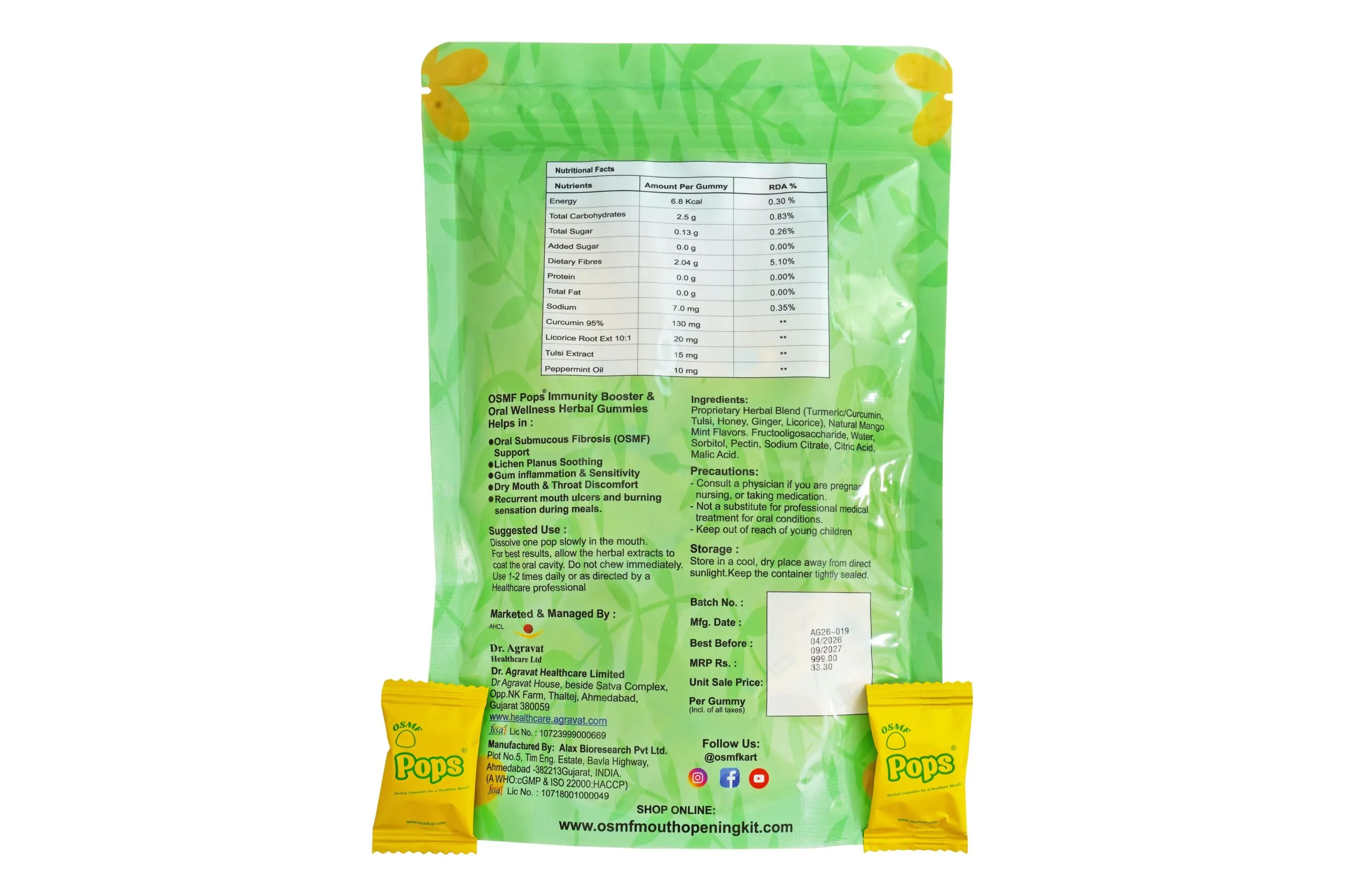 OSMF Pops® — Herbal Oral Wellness Gummies Mouth Opening Kit Back