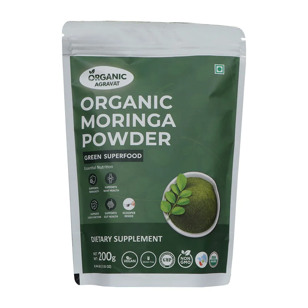 Organic Moringa Powder Dr Agravat Healthcare Limited_Front