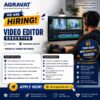 Video Editor Job in Ahmedabad, Hiring Video Editor, Part Time Video Editor Ahmedabad, AGRAVAT Hiring