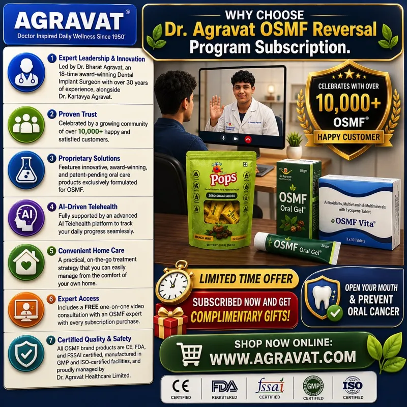 Why Choose the Dr. Agravat OSMF Reversal Program Subscription Ahmedabad Gujarat India