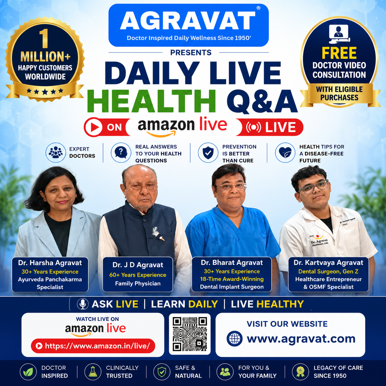 Amazon Live Daily Live Health QA by AGRAVAT® Ahmedabad, Gujarat, india