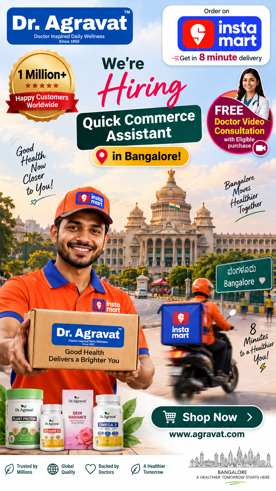 Quick Commerce Assistant Hiring in Bangalore Dr. Agravat